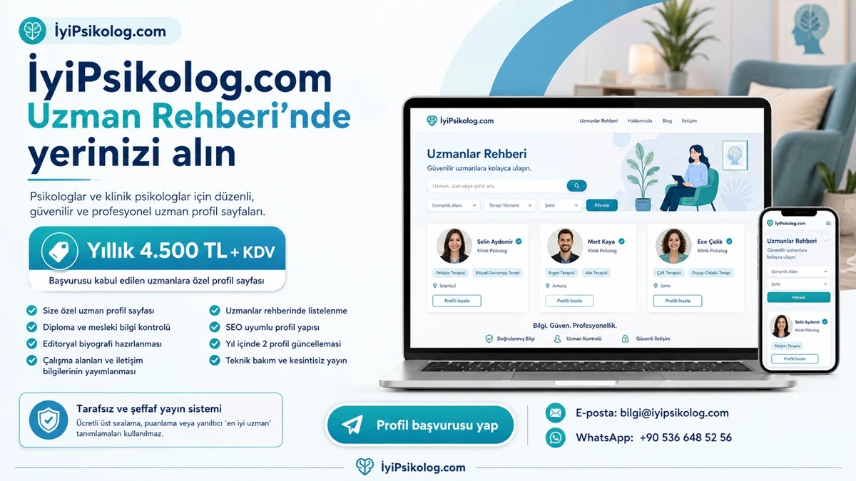 İyiPsikolog.com Uzman Rehberi’nde yerinizi alın