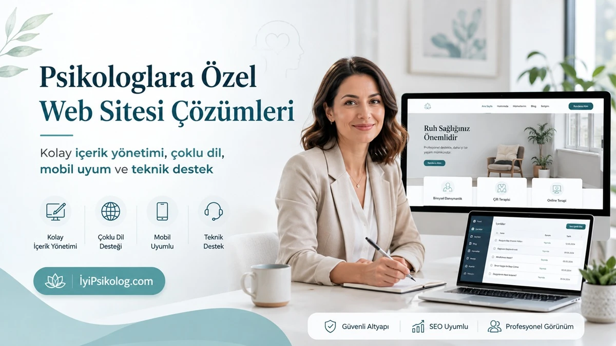 Psikologlar için web sitesi ve içerik yönetim sistemi